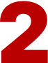 Red number two on black background.