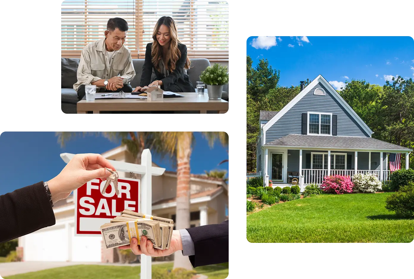 House for sale with buyers and money.